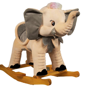 راکر فیل کودک چوبی کرم -اسباب بازی